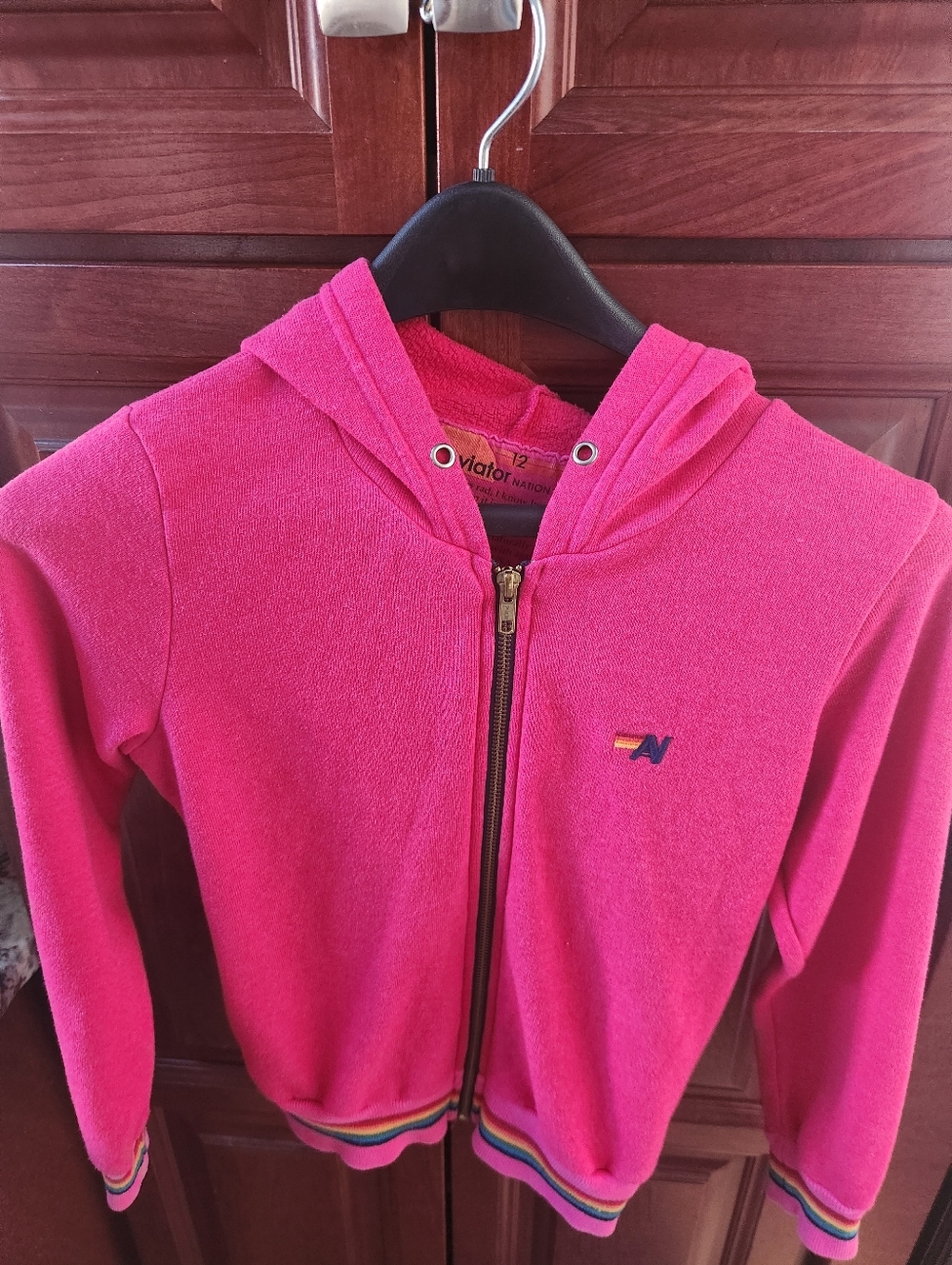 Aviator Nation Youth Zippered Hoodie Size 12 - Picture 6 of 12
